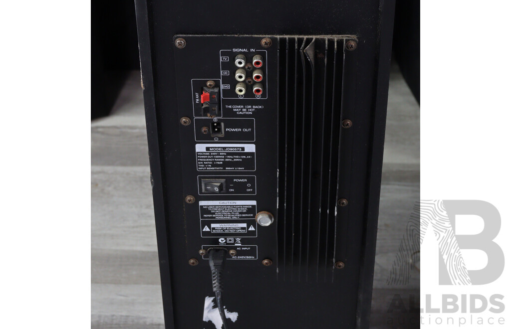 Pair of Floor Speakers Marked Jack Daniels