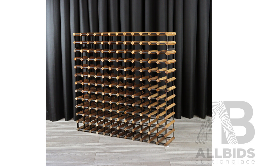 Timber and Metal 156 Bottle Wine Rack