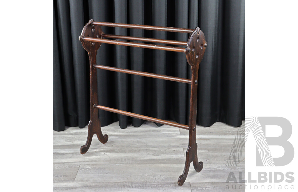 Edwardian Timber Towel Rail