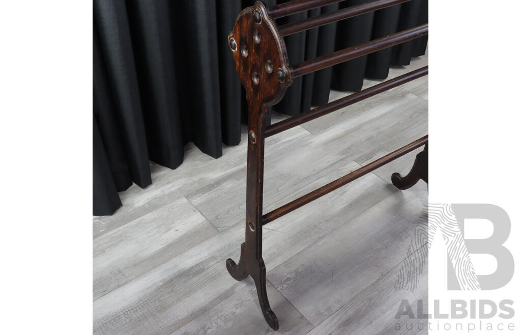 Edwardian Timber Towel Rail