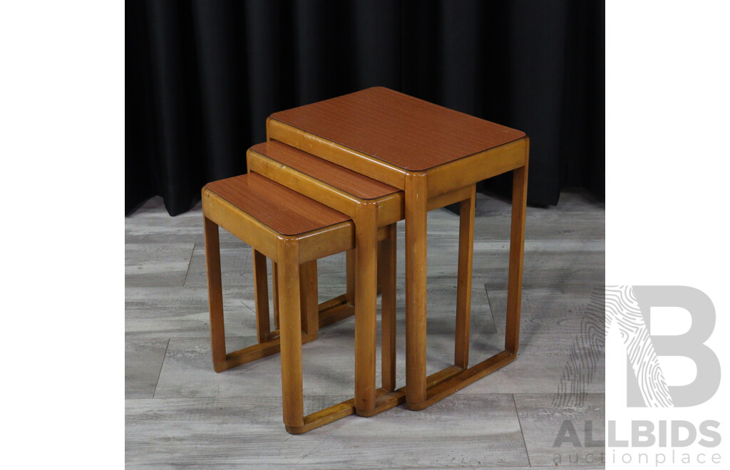 Nest of Three Retro Side Tables