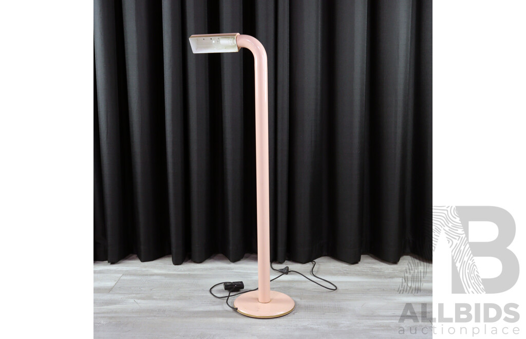 Dusty Pink Retro Metal Floor Lamp