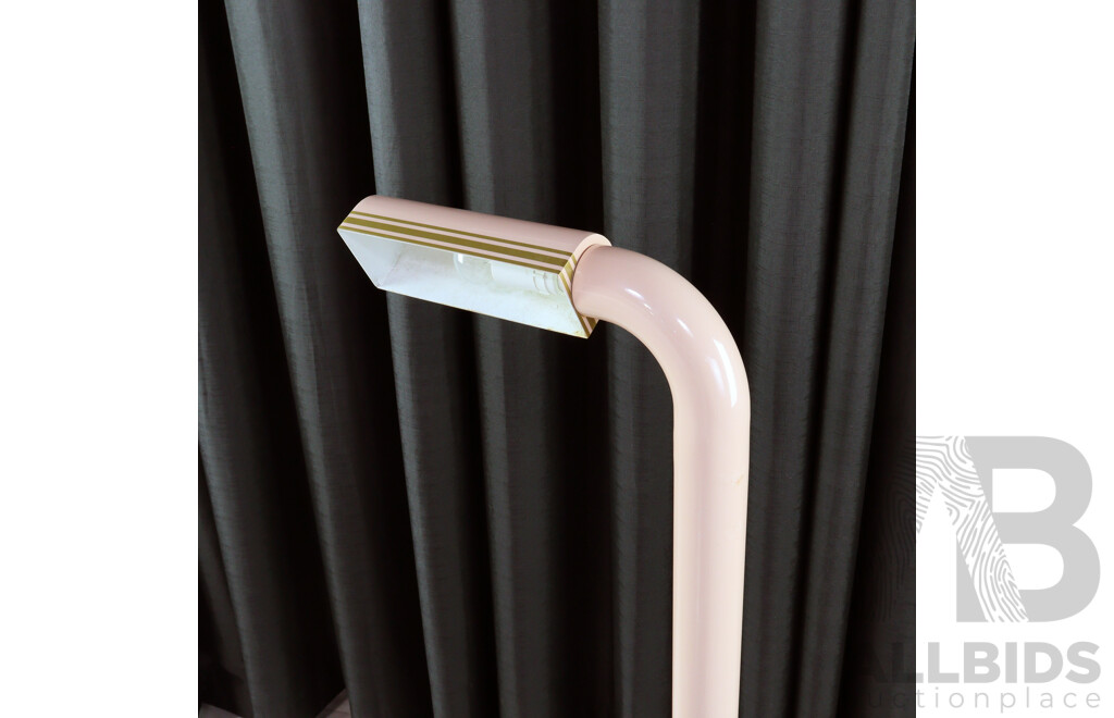 Dusty Pink Retro Metal Floor Lamp