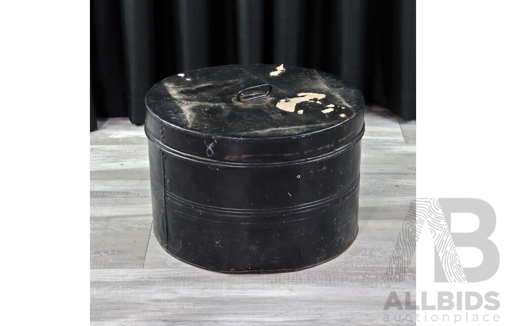 Vintage Tin Hat Box