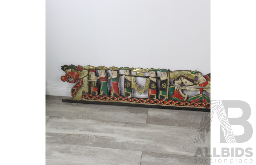 Pair of Carved Indonesian Story Boards