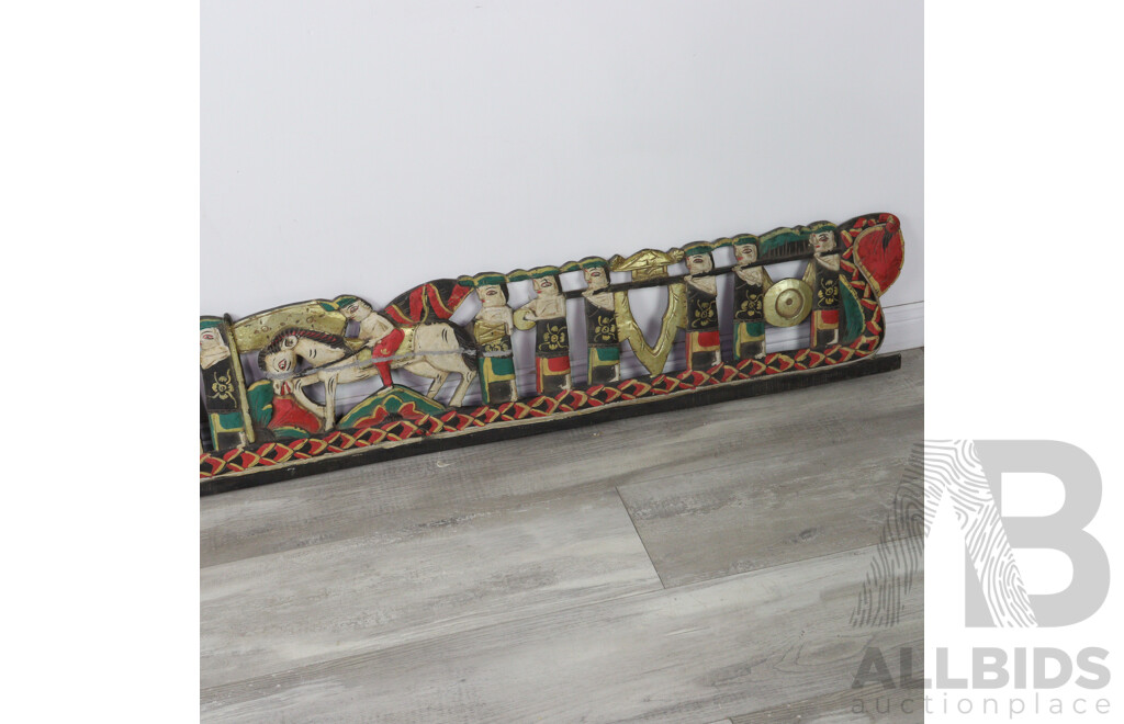 Pair of Carved Indonesian Story Boards