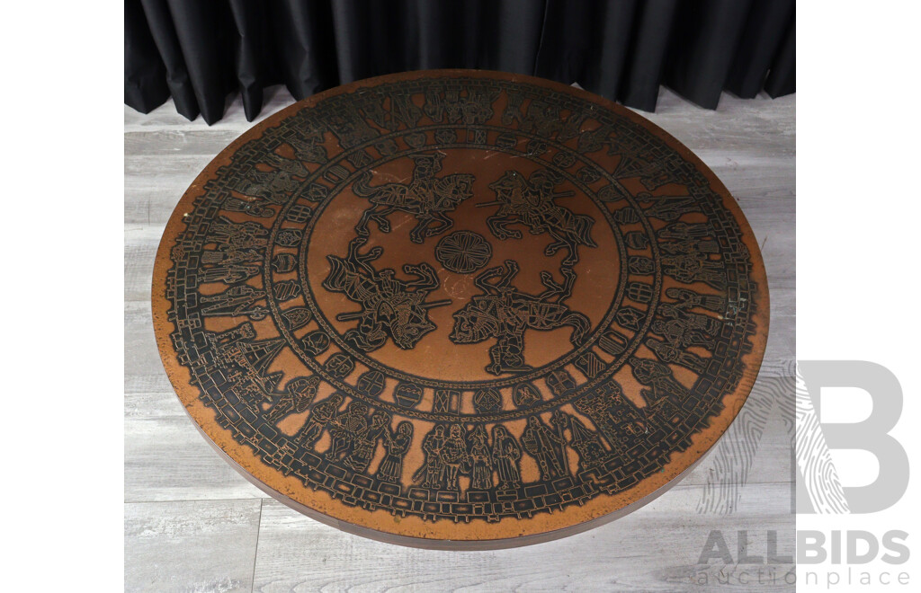 Vintage Copper Top Occasional Table