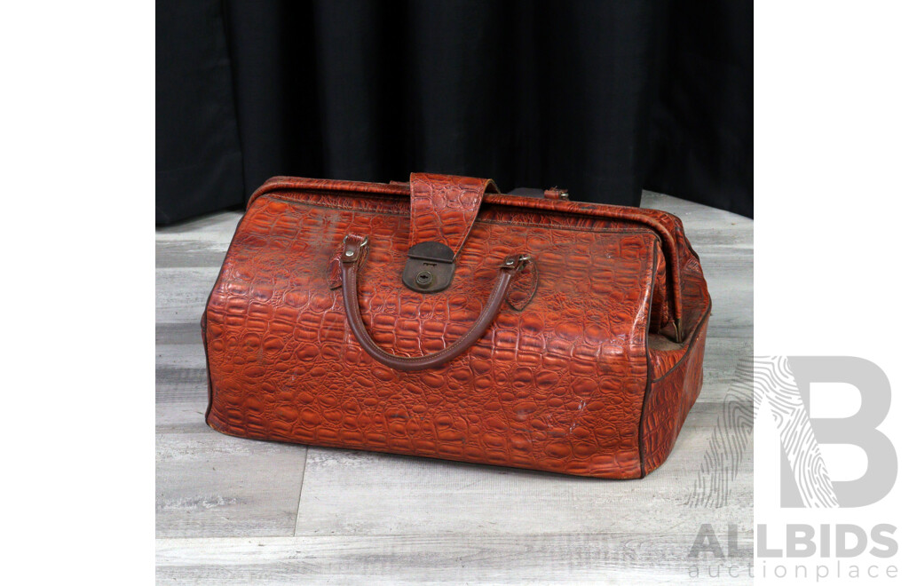 Antique Leather Doctors Bag by Cheney England