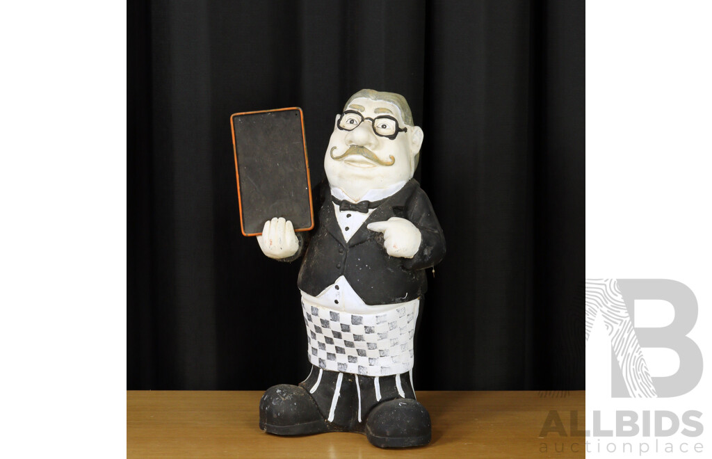 Ceramic Waiter with Chalkboard Sign