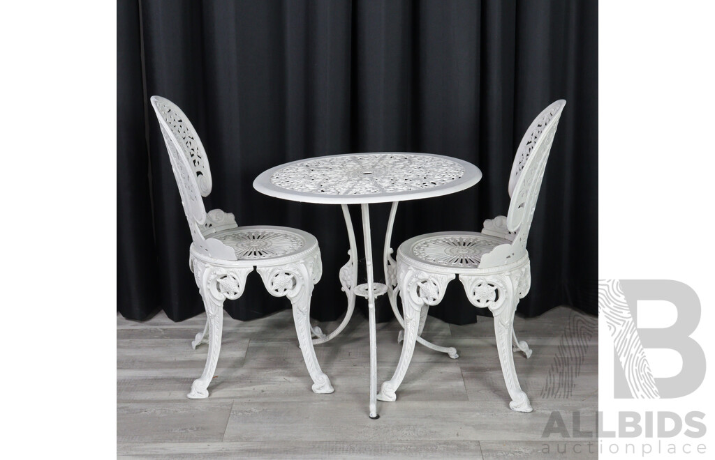 Three Piece Cast Iron Outdoor Setting