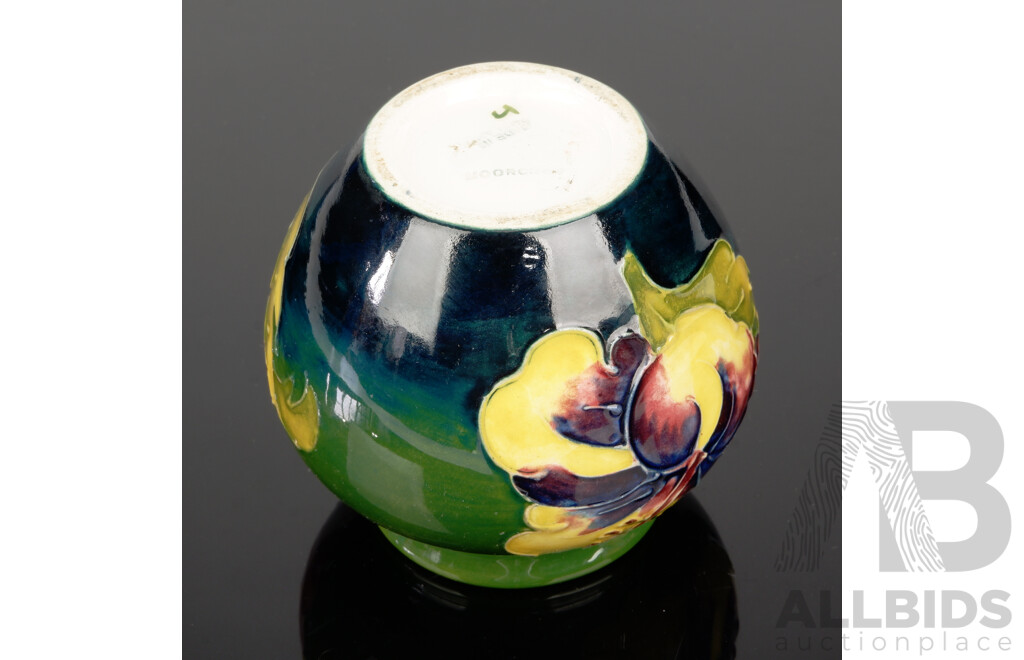 Vintage Walter Moorcroft Porcelain Hibiscus Vase