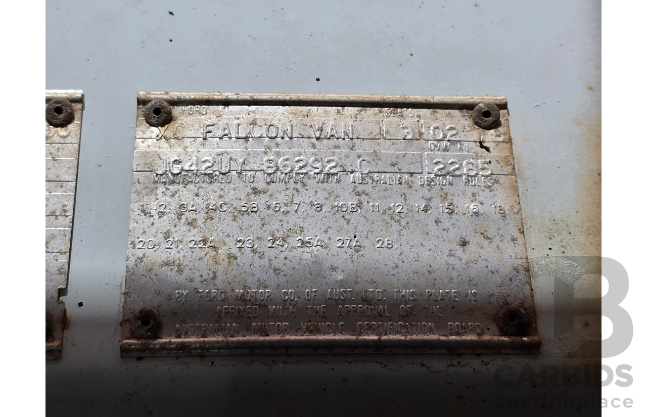 2/1978 Ford XC Falcon Panel Van Diamond White 4.1L