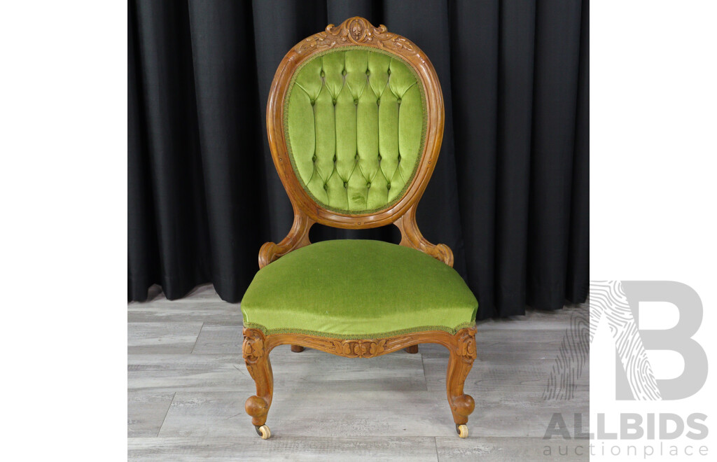 Carved Hardwood Grandmother Chair