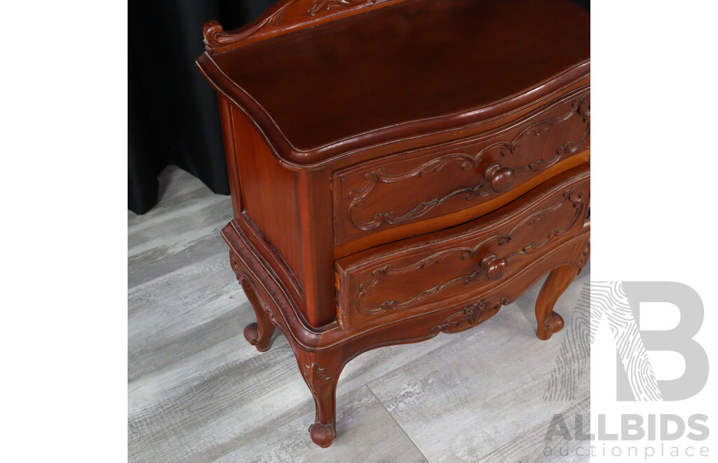 Pair of Reproduction Two Drawer Bedsides