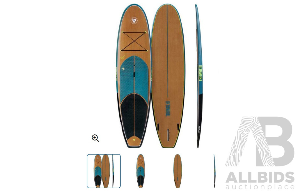 Tahwalhi Epoxy Stand Up Paddle Board 10'2 - Bryon Tahwalhi adjustable SUP aluminium paddle - 3 piece black in colour