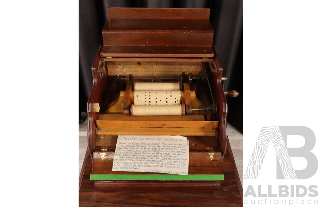 Vintage Timber Cased Celestina by Mechanical Orguinette Co, New York