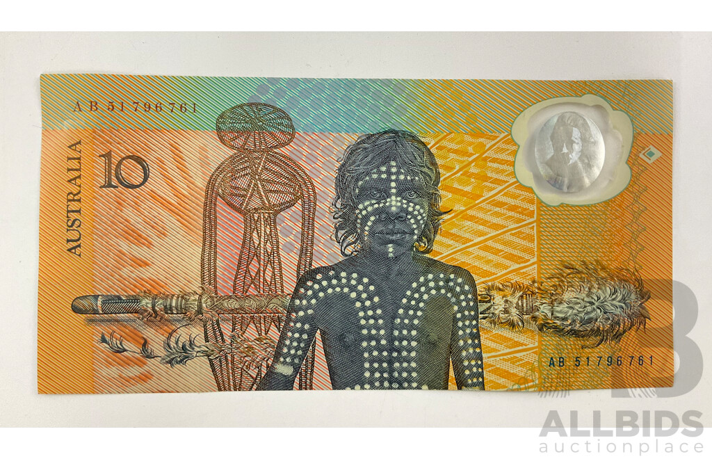 Australian 1988 Ten Dollar Note, Bicentennial AB 51796761