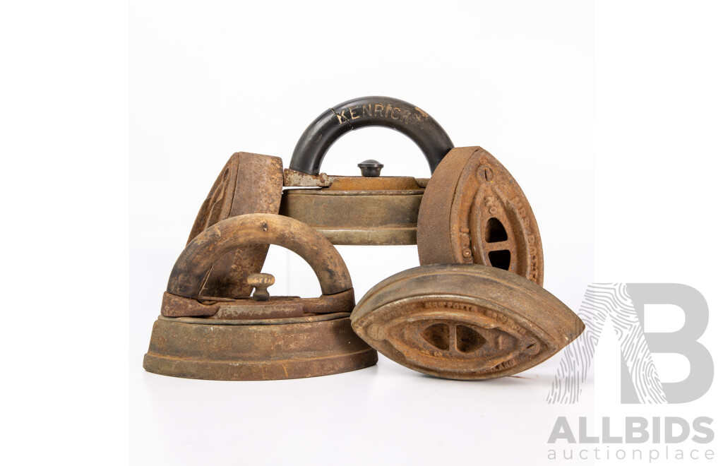 Collection of Five Vintage Mrs Pott Irons