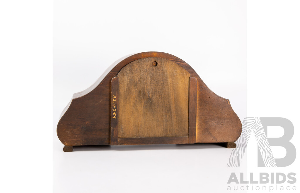 Art Deco Walnut Mantle Clock by Unicorn