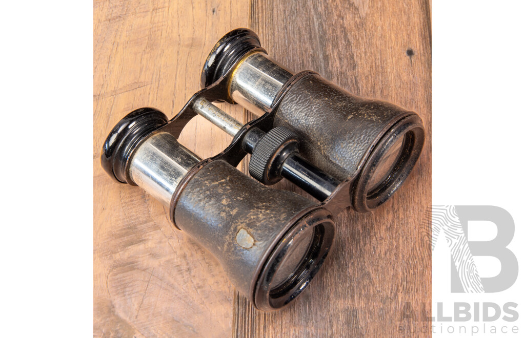 Antique Grand Lumiere Paris Binoculars with Leather Covering