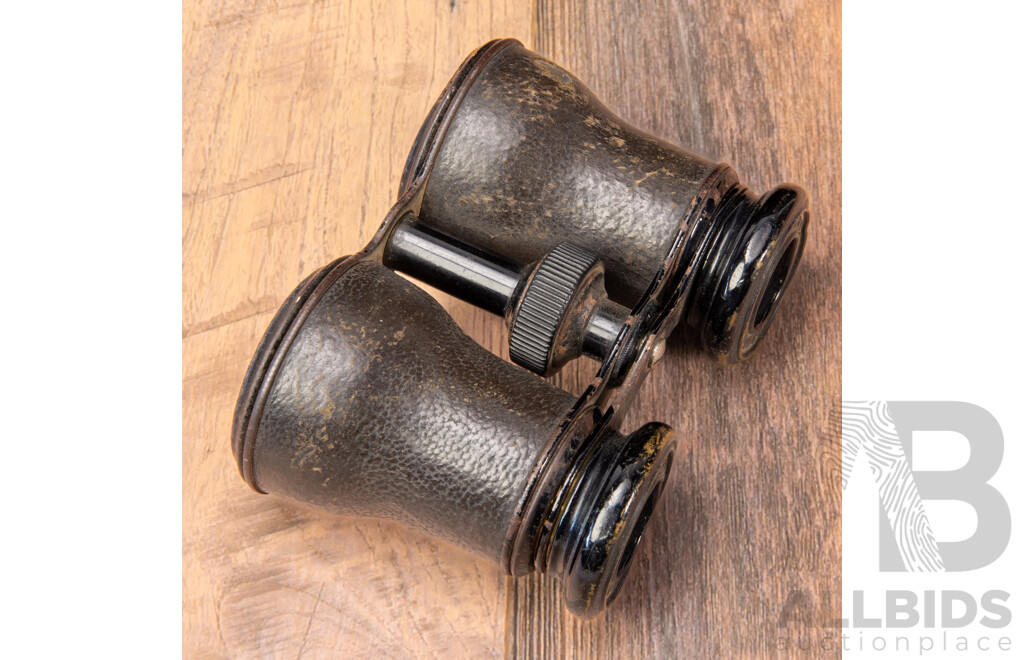 Antique Grand Lumiere Paris Binoculars with Leather Covering