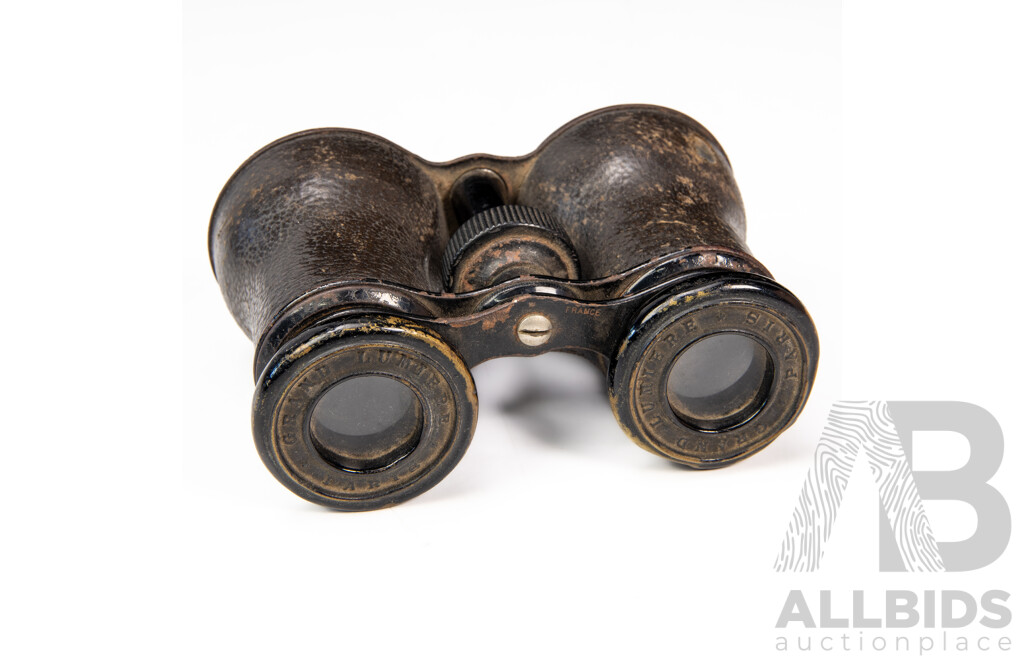 Antique Grand Lumiere Paris Binoculars with Leather Covering
