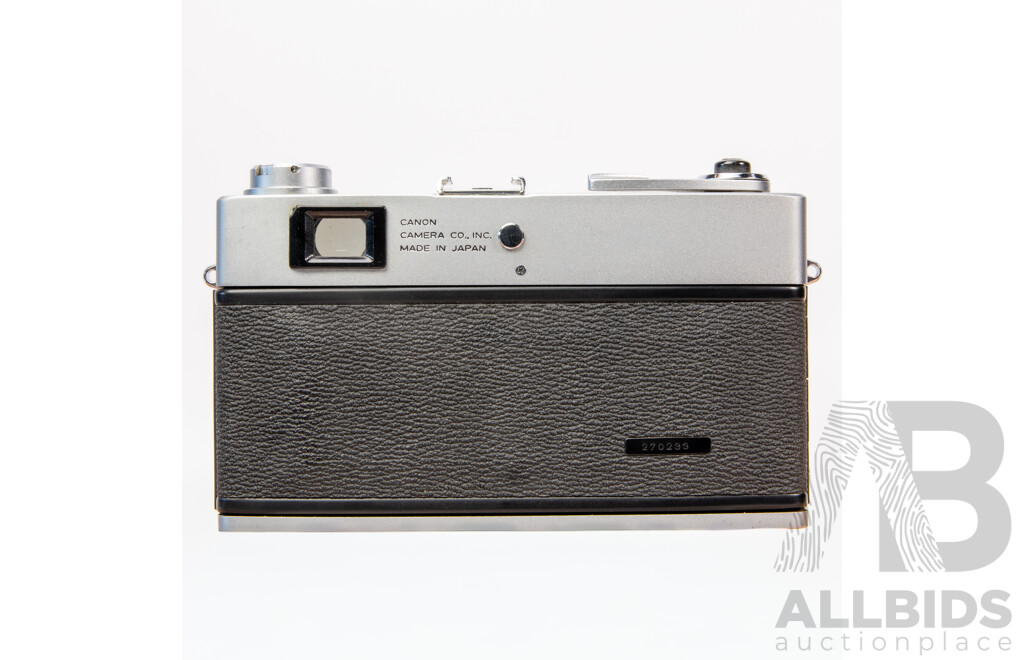 Vintage Canon QL 35mm Film Camera with Leather Case and Instruction Manual