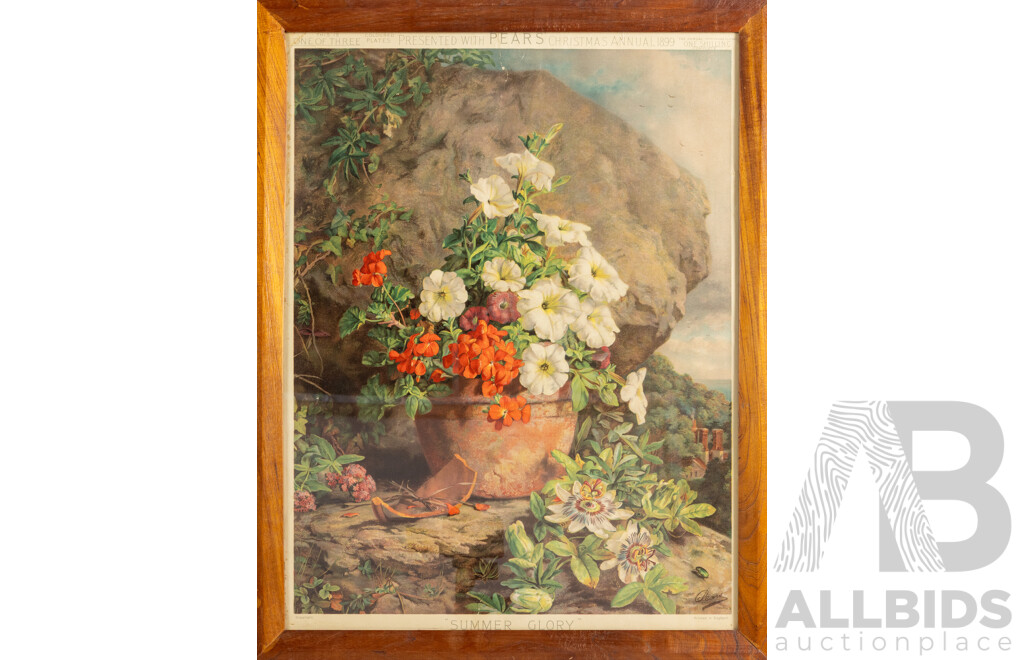 Artist Unknown, (Late 19th Century), Summer Glory – Pears Christmas Annual 1899, Chromolithograph, 68 x 53 cm (frame)