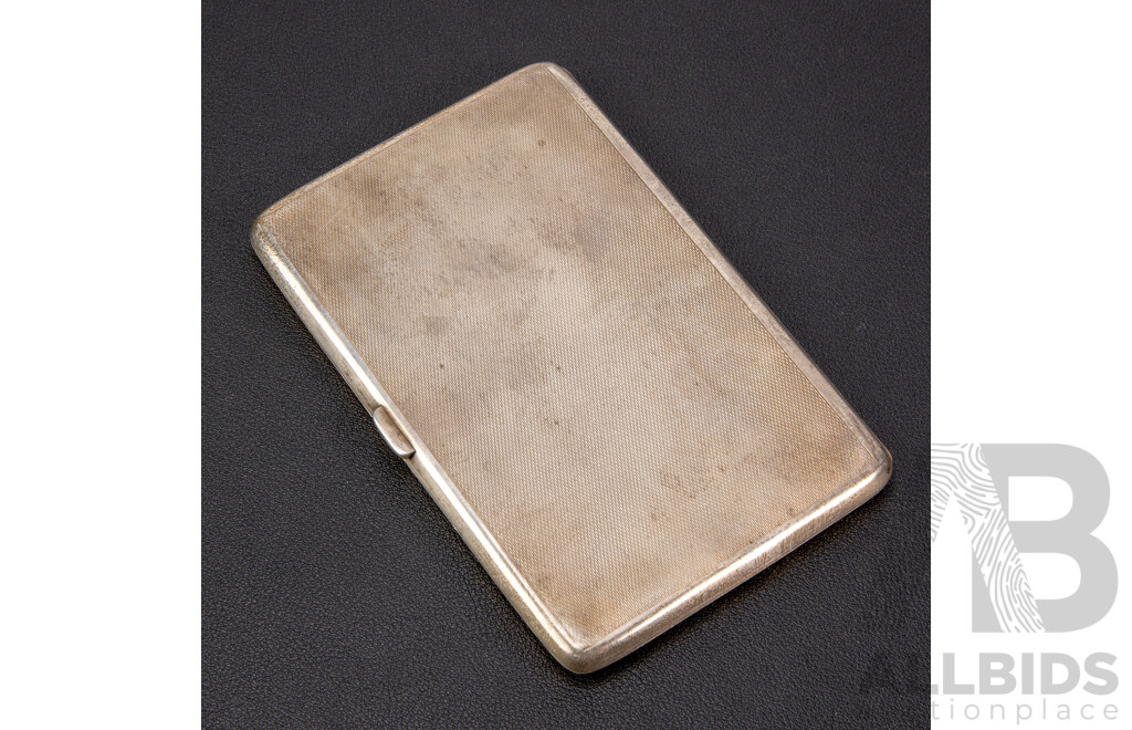 Vintage Sterling Silver Cigarette Case, William Bruford & Son Ltd, London, 1938