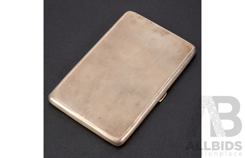 Vintage Sterling Silver Cigarette Case, William Bruford & Son Ltd, London, 1938