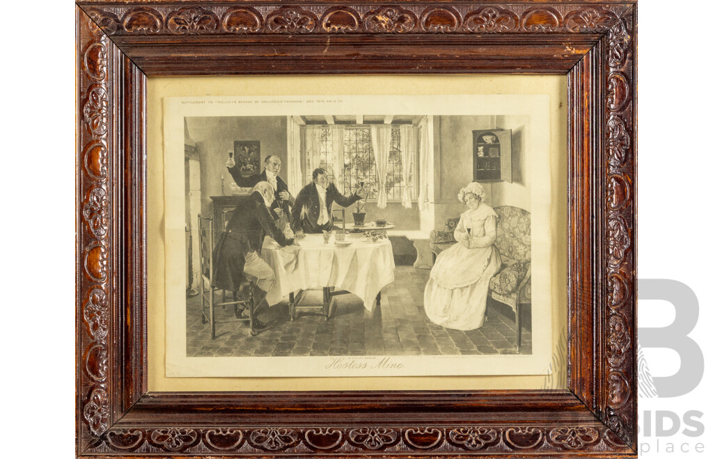 Walter Dendy Sadler, (19th/20th Centuries, British, 1854-1923), Hostess Mine (1914), Photographic Print After Original Painting, 43 x 53 cm (frame)