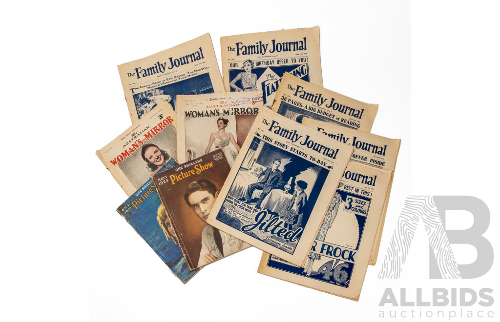 Collection of Australian 1920'-1930's Publications Including Picture Show, Australian Women's Mirror, Family Journal