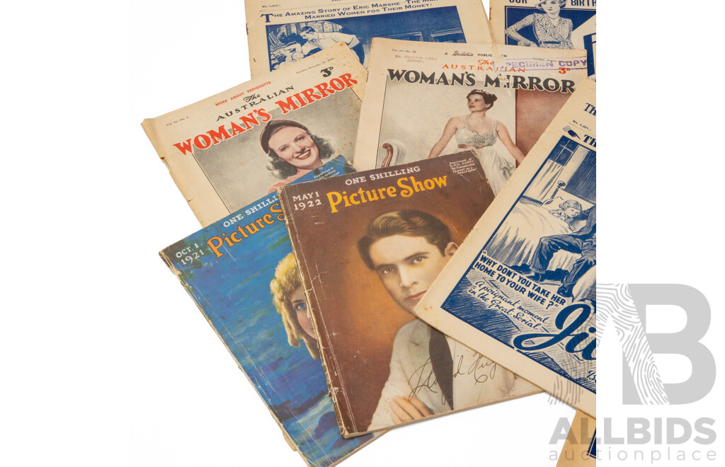 Collection of Australian 1920'-1930's Publications Including Picture Show, Australian Women's Mirror, Family Journal
