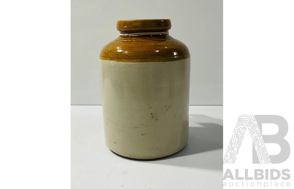 Antique Bendigo Pottery Crockwith Cork Top