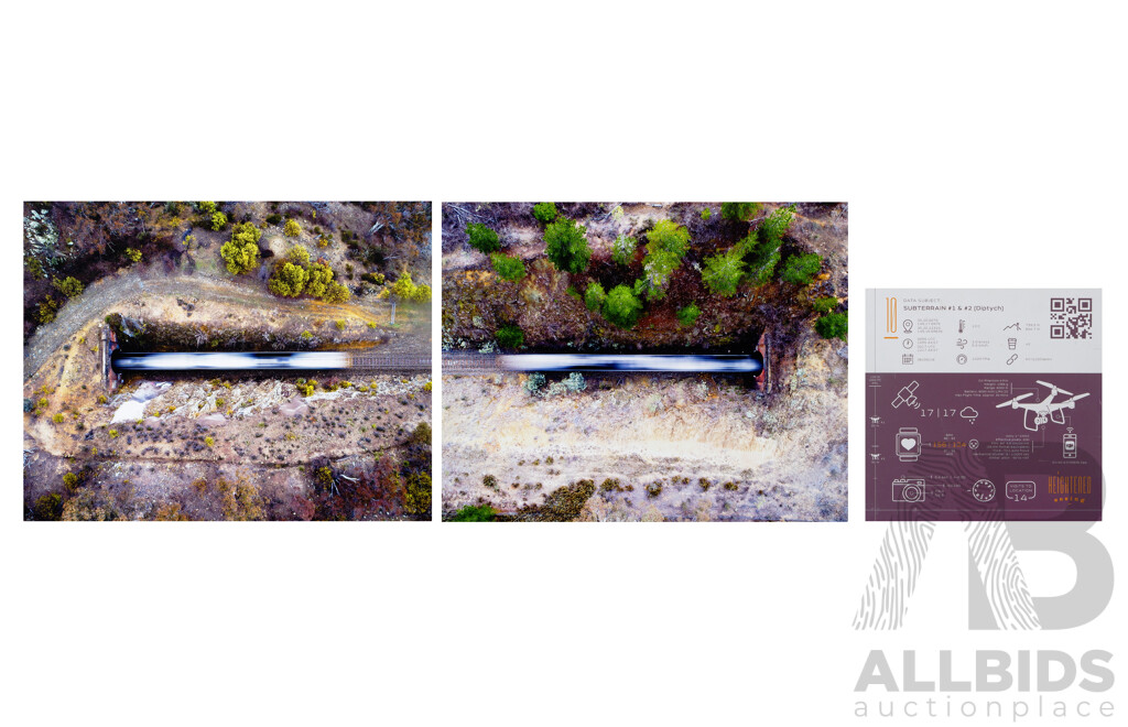 Subterrain # 1 & # 2 (Diptych), From Heightened Seeing, Photographic Drone Artwork, Canberra (2018) (3)