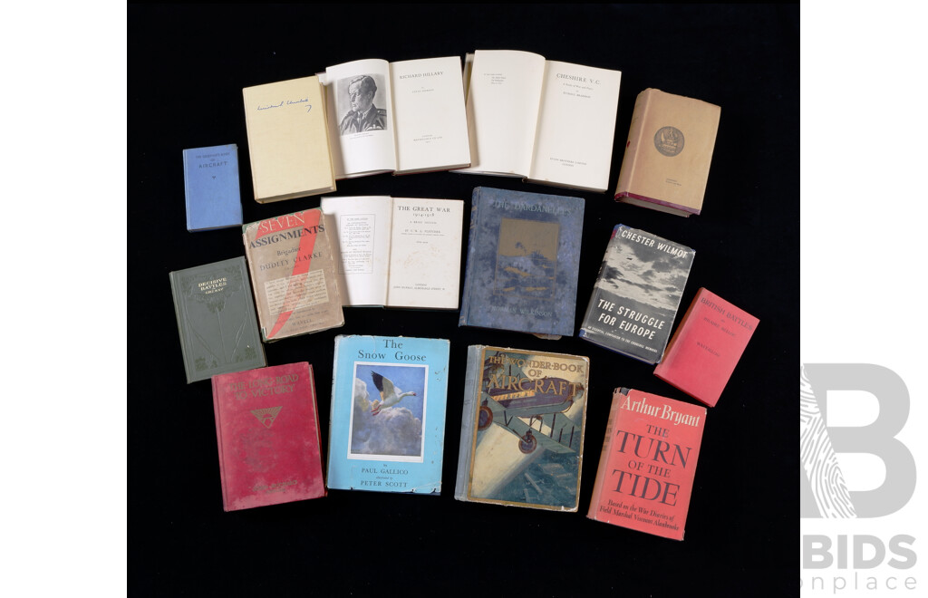 Collection Books From the Collection of Lieutenant General Sir Iven Mackay Relating to British Military History 1890s to 1950s Including the Snow Goose, the Struggle for Europe and More