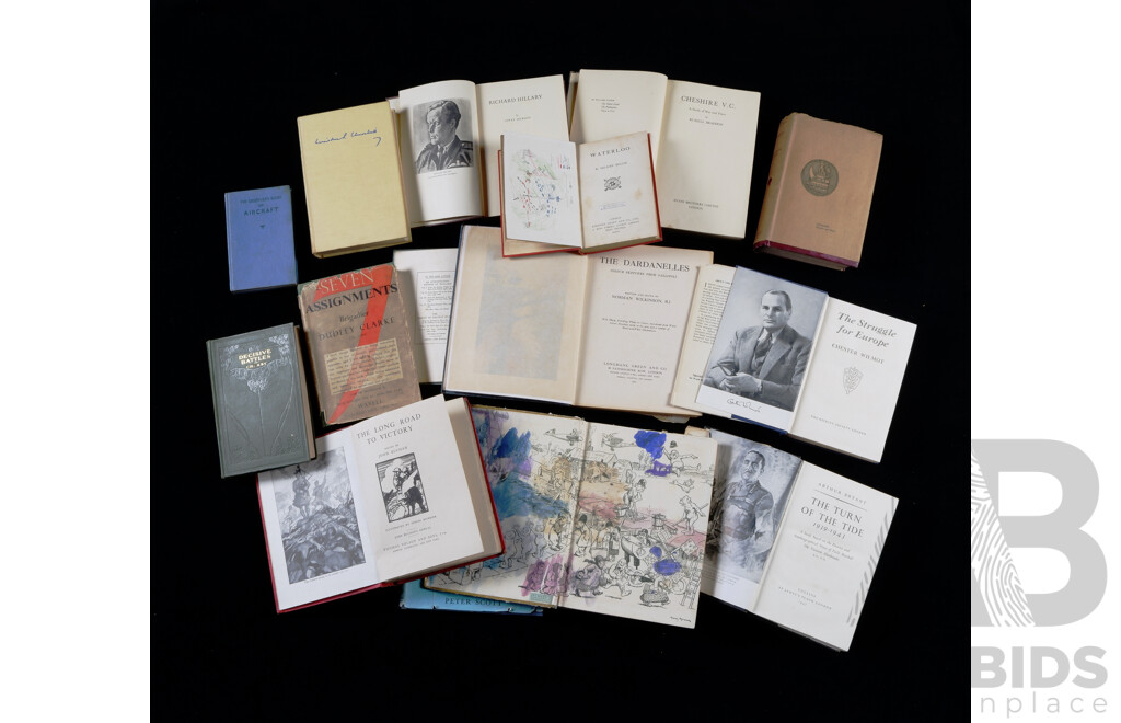 Collection Books From the Collection of Lieutenant General Sir Iven Mackay Relating to British Military History 1890s to 1950s Including the Snow Goose, the Struggle for Europe and More
