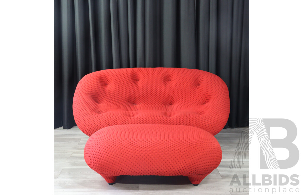 Ploum High Back Loveseat and Ottoman by R. & E. Bouroullec for Ligne Roset