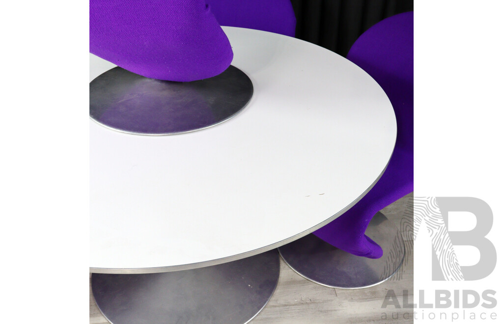 Verner Panton Five Piece 123 Series Dining Suite for Fritz Hansen, Denmark