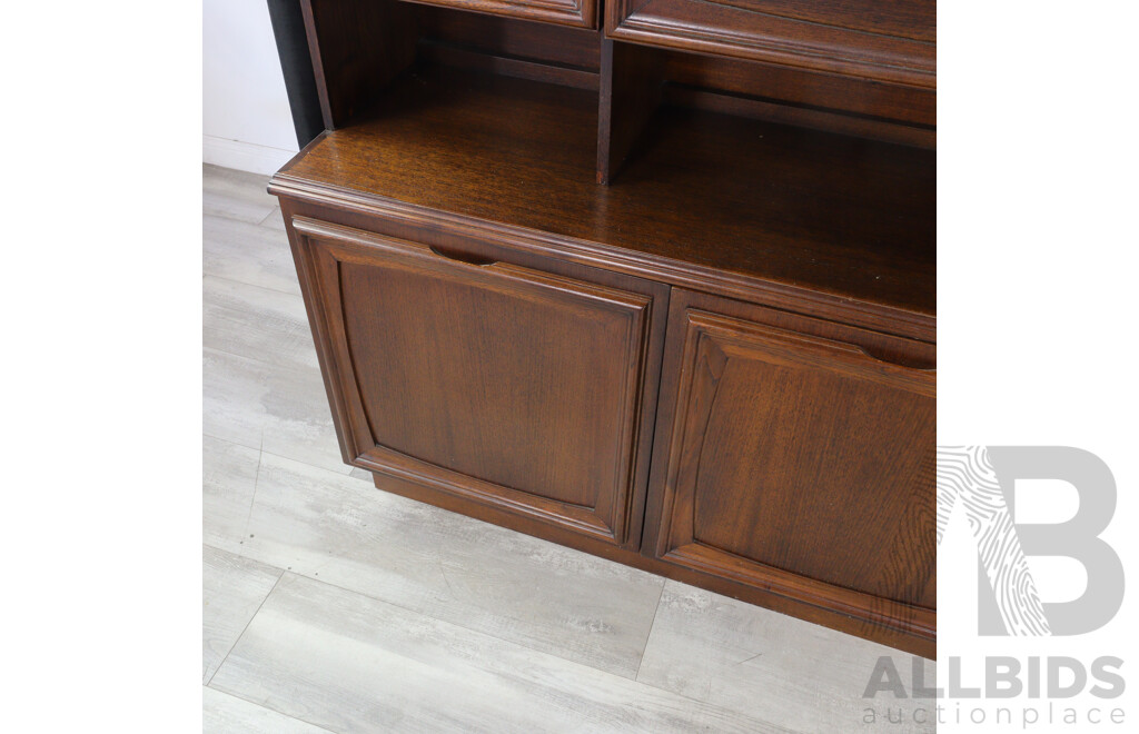 Two Piece Timber Entertainment Unit with Hutch