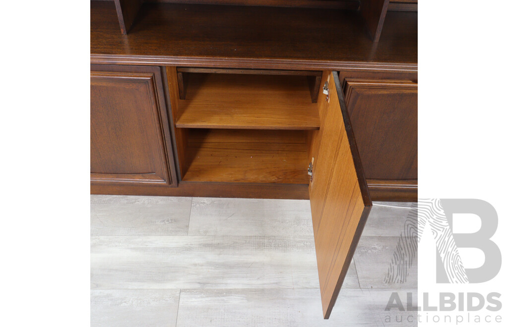 Two Piece Timber Entertainment Unit with Hutch