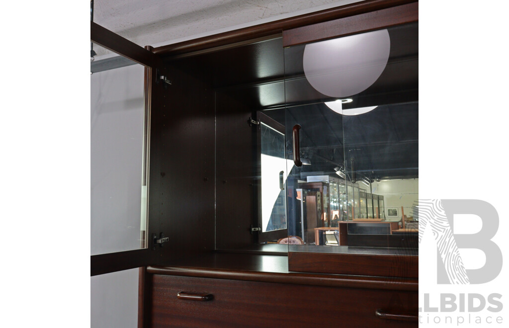 Three Piece Nine Door Light Up Timber Entertainment Unit