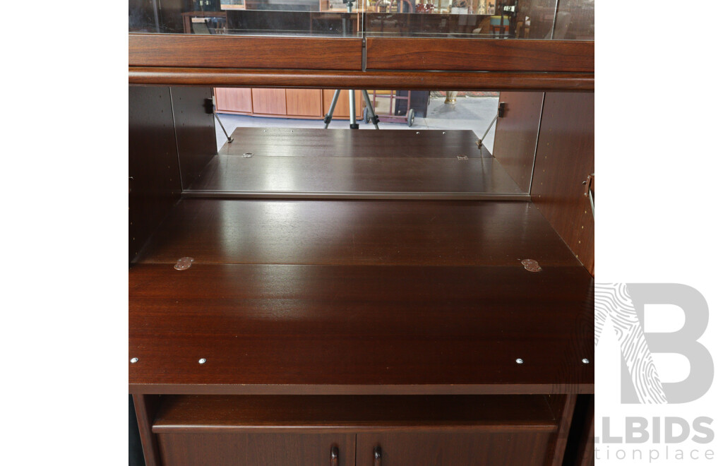 Three Piece Nine Door Light Up Timber Entertainment Unit