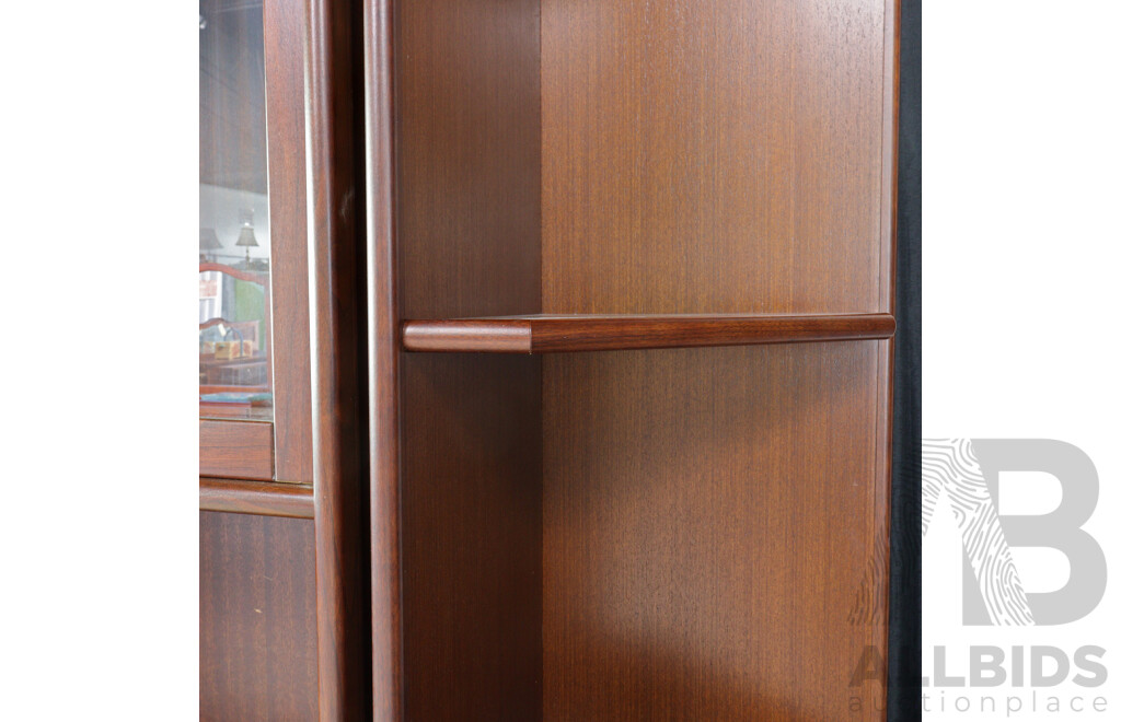 Three Piece Nine Door Light Up Timber Entertainment Unit