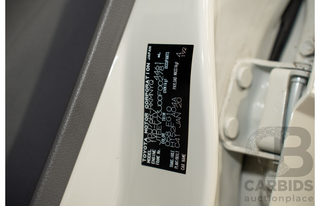 02/2020 Toyota Landcruiser GXL (4x4) 4x4 VDJ76R 4d Wagon White Turbo Diesel V8 4.5L