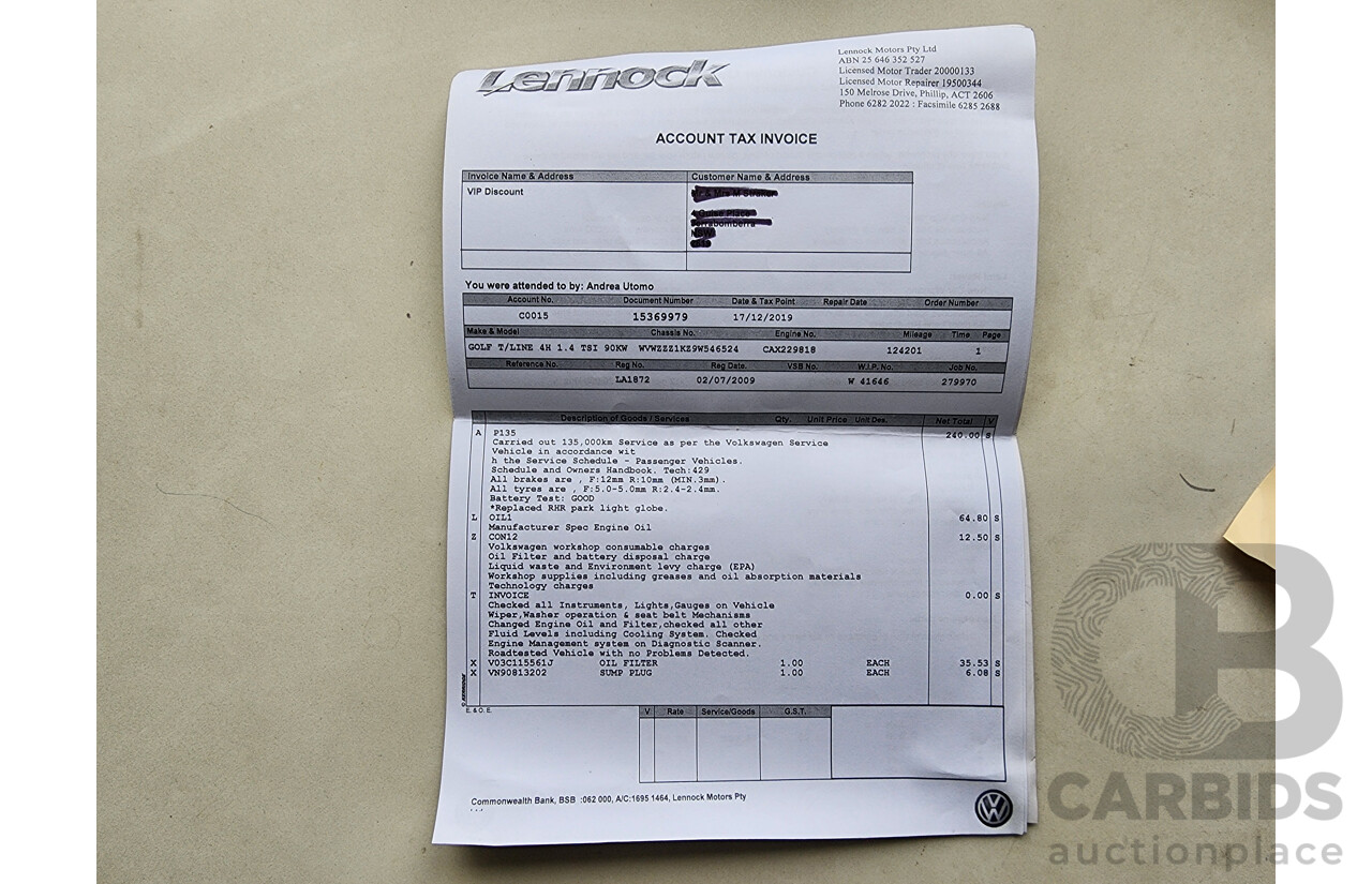 6/2009 Volkswagen Golf 90 TSI Trendline 1K 6TH GEN 5d Hatchback Grey 1.4L