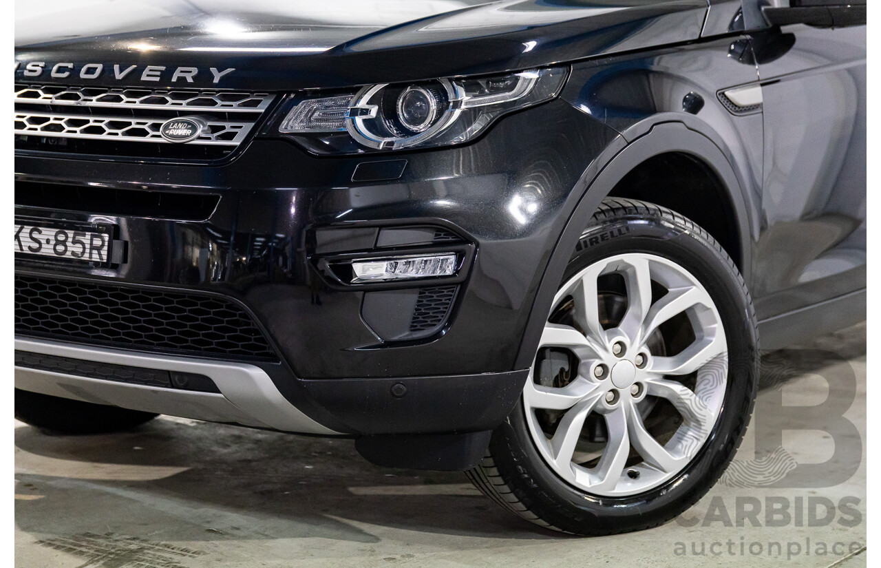 11/2016 Land Rover Discovery Sport TD4 180 HSE (AWD) LC MY17 4D Wagon Santorini Metallic Black Turbo Diesel 2.0L - 7 Seater