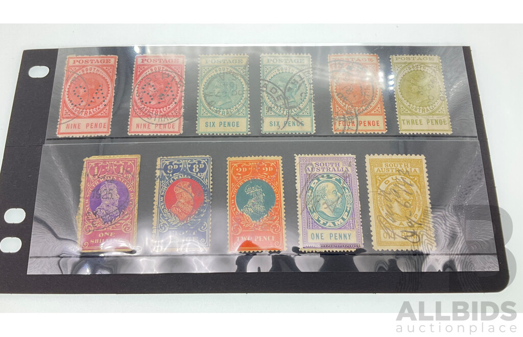Australian Late 1890's to Early 1900's State Stamps Including QV South Australia and KGV New South Wales