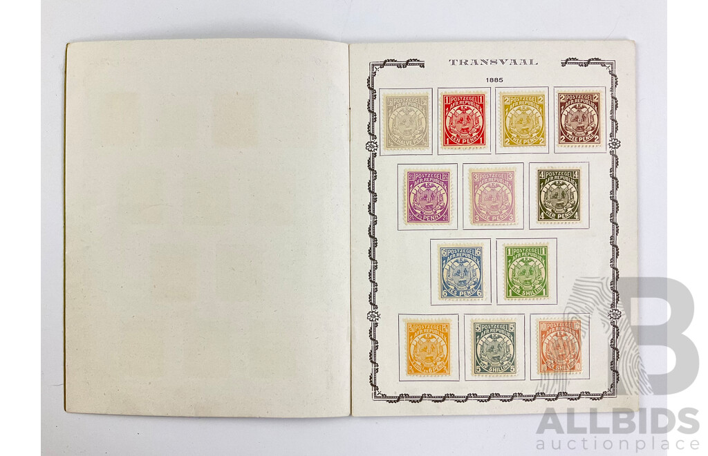 Antique Collection De Timbres Du Transvaal Mint/Hinged Stamps Spanning Years 1885 to 1901, Including Surcharge, Overprints,