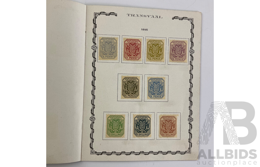 Antique Collection De Timbres Du Transvaal Mint/Hinged Stamps Spanning Years 1885 to 1901, Including Surcharge, Overprints,